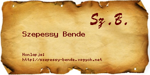 Szepessy Bende névjegykártya